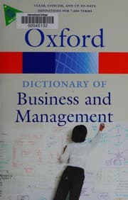 Obálka knihy A dictionary of business and management