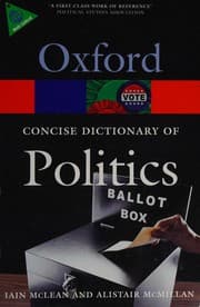 Obálka knihy The concise Oxford dictionary of politics