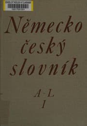 Obálka knihy Německo-český slovník
