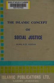 Obálka knihy The Islamic concept of social justice