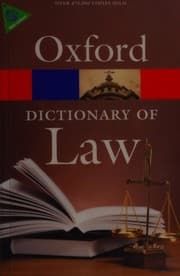 Obálka knihy A dictionary of law