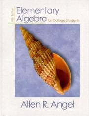 Obálka knihy Elementary algebra for college students