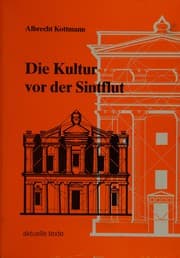 Obálka knihy Die Kultur vor der Sintflut