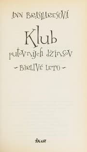 Obálka knihy Klub putovných džínsov