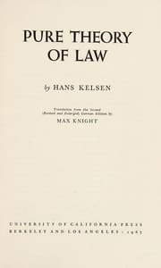 Obálka knihy Pure Theory of Law