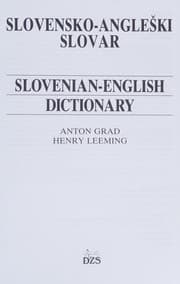 Obálka knihy Slovensko-angleški slovar =