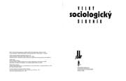 Obálka knihy Velký sociologický slovník