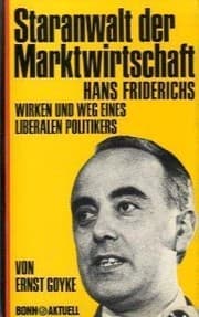 Obálka knihy Hans Friderichs, Staranwalt der Marktwirtschaft