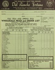 Obálka knihy Fall 1954 and spring 1955, wholesale price and order list