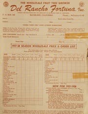 Obálka knihy 1957-58 season wholesale price & order list