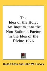 Obálka knihy The idea of the holy