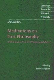 Obálka knihy Meditationes de prima philosophia
