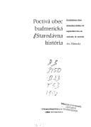 Obálka knihy Poctivá obec budmerická