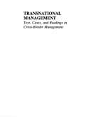 Obálka knihy Transnational management