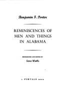 Obálka knihy Reminiscences of men and things in Alabama