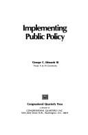 Obálka knihy Implementing public policy