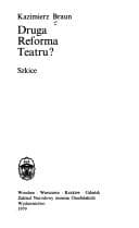 Obálka knihy Druga reforma teatru
