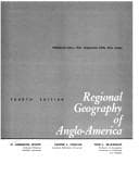 Obálka knihy Regional geography of Anglo-America