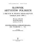 Obálka knihy Słownik artystów polskich i obcych w Polsce działających