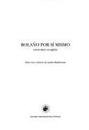 Obálka knihy Bolaño por sí mismo
