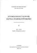 Obálka knihy Etymologický slovník jazyka staroslověnského