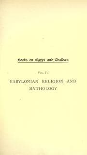 Obálka knihy Babylonian religion and mythology