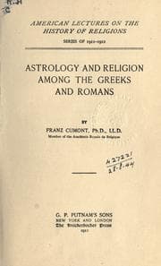 Obálka knihy Astrology and religion among the Greeks and Romans
