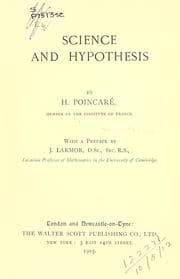 Obálka knihy La science et l'hypothèse