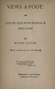 Obálka knihy Views a-foot: or, Europe seen with a knapsack and staff