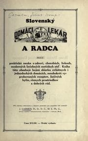 Obálka knihy Slovenský domáci lekár a radca