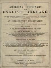 Obálka knihy An American dictionary of the English language