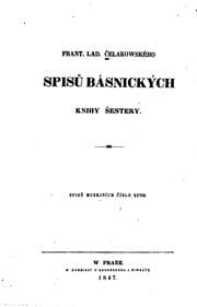 Obálka knihy Spisů básnických knihy šestery
