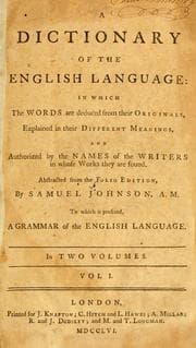 Obálka knihy A dictionary of the English language