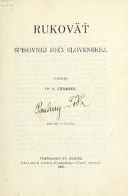 Obálka knihy Rukovät' spisovnej reči slovenskej