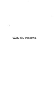Obálka knihy Call Mr. Fortune