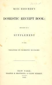 Obálka knihy Miss Beecher's domestic receipt book