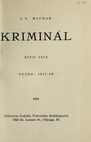 Obálka knihy Kriminál