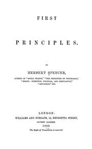 Obálka knihy First principles