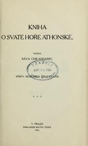 Obálka knihy Kniha o Svaté Hoře Athonské