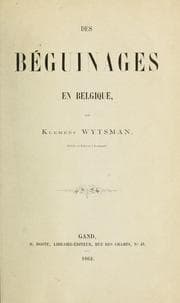 Obálka knihy Des béguinages en Belgiques