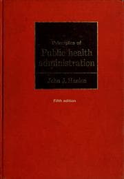 Obálka knihy Principles of public health administration