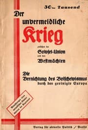 Obálka knihy Der unvermeidliche Krieg zwischen der Sowjet-Union und den Westmächten