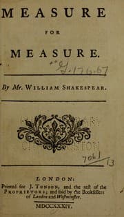 Obálka knihy Measure for Measure