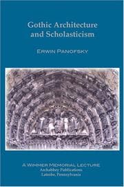 Obálka knihy Gothic architecture and scholasticism