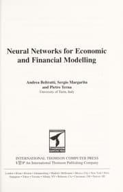 Obálka knihy Neural networks for economic and financial modelling