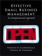 Obálka knihy Effective small business management