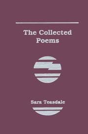 Obálka knihy The collected poems of Sara Teasdale