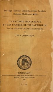 Obálka knihy L'anatomie mandchoue et les figures de Th. Bartholin