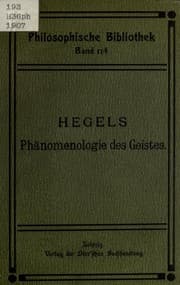 Obálka knihy Phänomenologie des Geistes