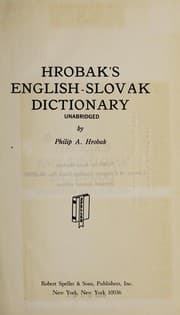 Obálka knihy Hrobak's English-Slovak dictionary